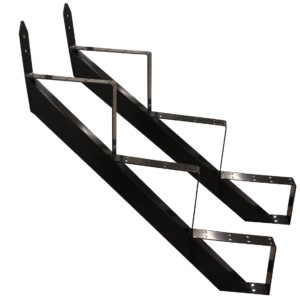 Treppenrahmen 3 stufig Geschosshöhe 53cm schwarz