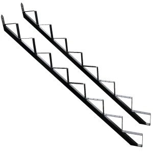 Treppenrahmen 8 stufig Geschosshöhe 148cm schwarz