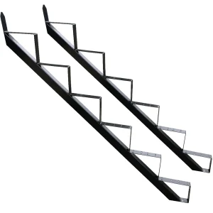 Treppenrahmen 6 stufig Geschosshöhe 110cm schwarz