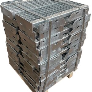 Gitterroststufe Aus Stahl Feuerverzinkt – 600x240 Produktbild-Vorschau 2